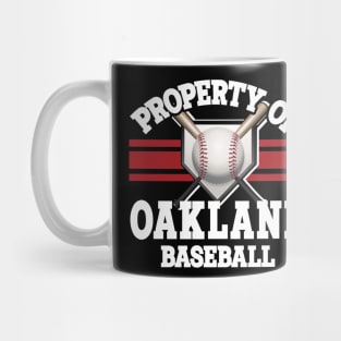 Proud Name Oakland Graphic Property Vintage Baseball Mug